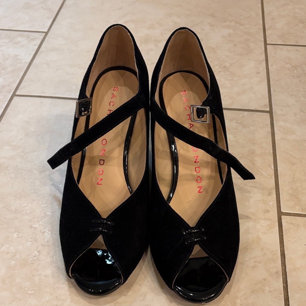 Sacha London Black Mary Jane Heels